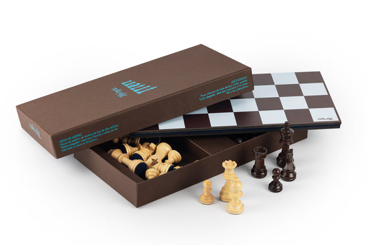 Ajedrez plegable Azul