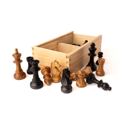 Piezas de ajedrez Staunton Europa nº6 en madera de OLIVO