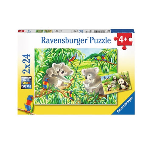 Puzzle 2x24 piezas Animales