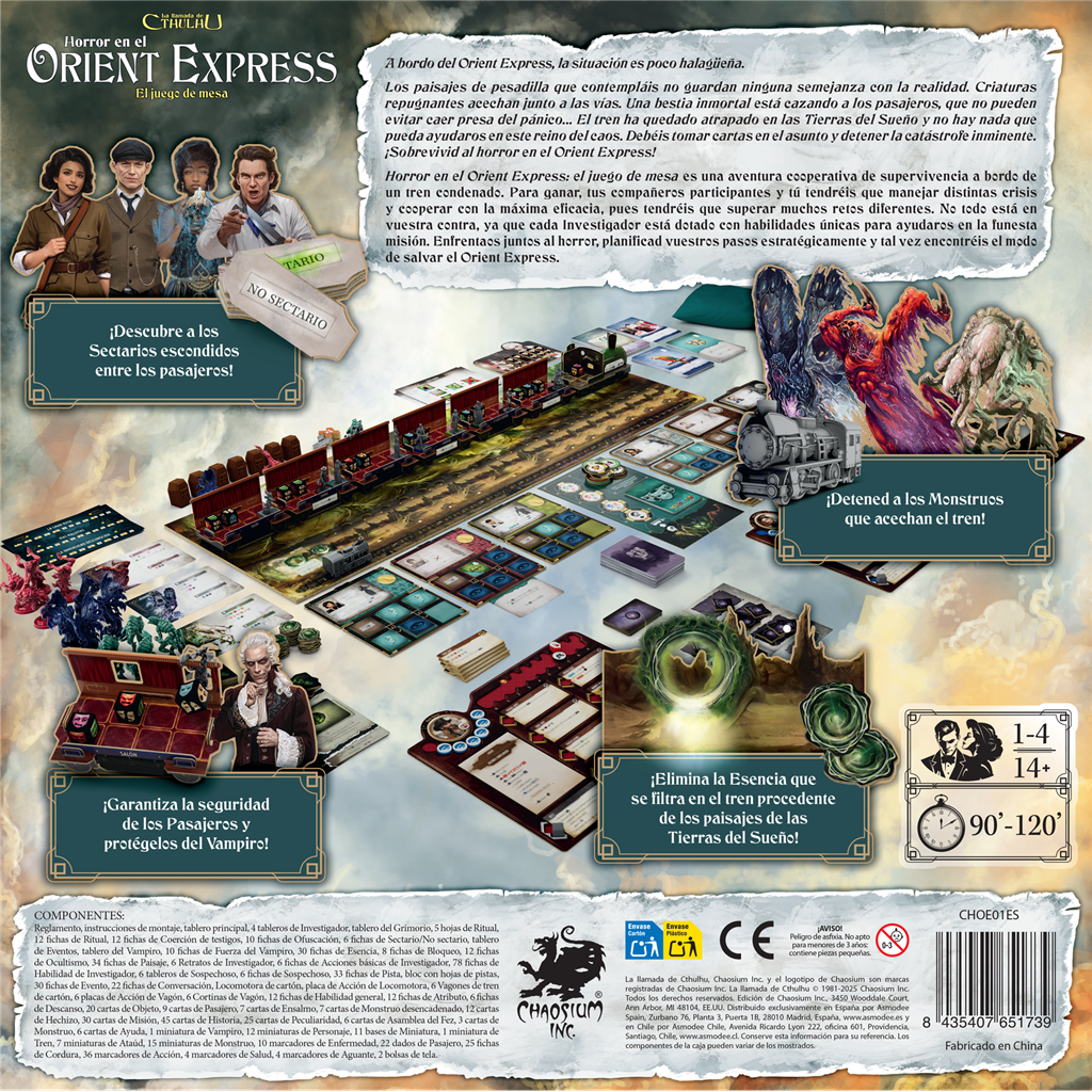 Horror en el Orient Express: El juego de mesa