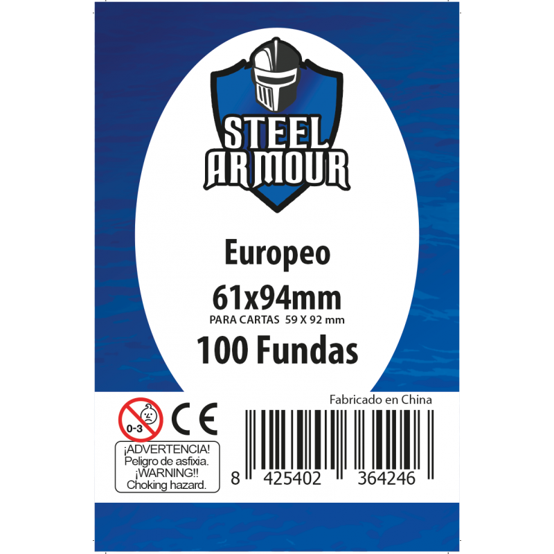 Fundas Steel Armour Europeo  59 x 92 mm 100 unidades