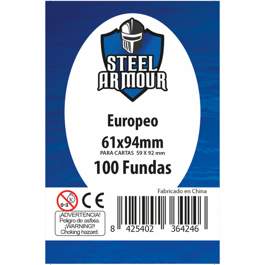 Fundas Steel Armour Europeo  59 x 92 mm 100 unidades