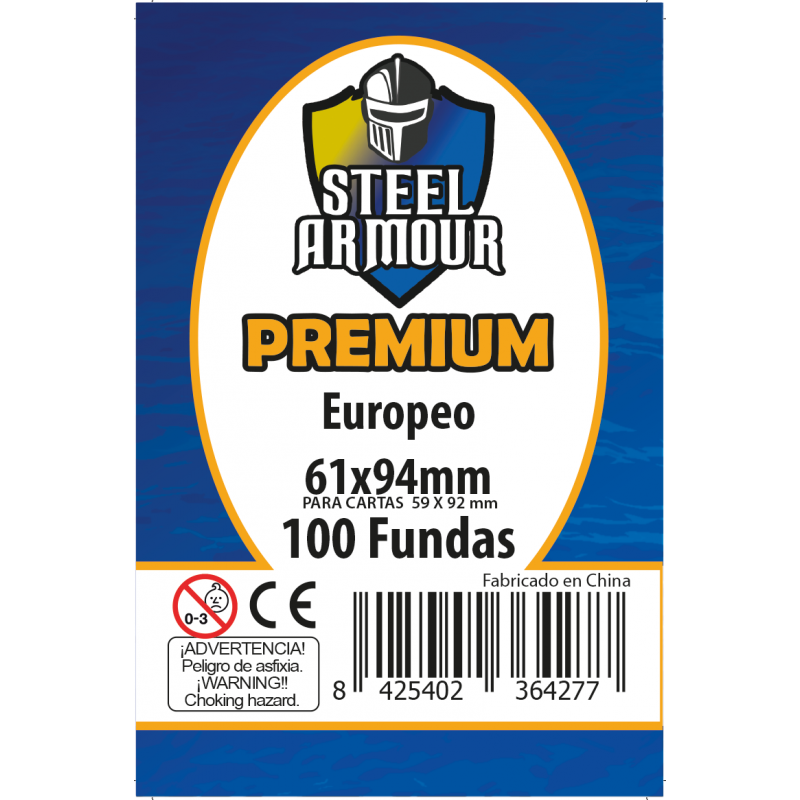 Fundas Steel Armour Europeo Premium 59 x 92 mm 100 unidades