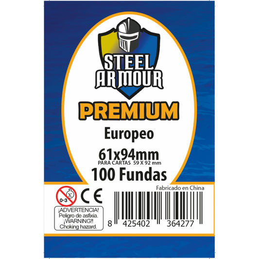 Fundas Steel Armour Europeo Premium 59 x 92 mm 100 unidades