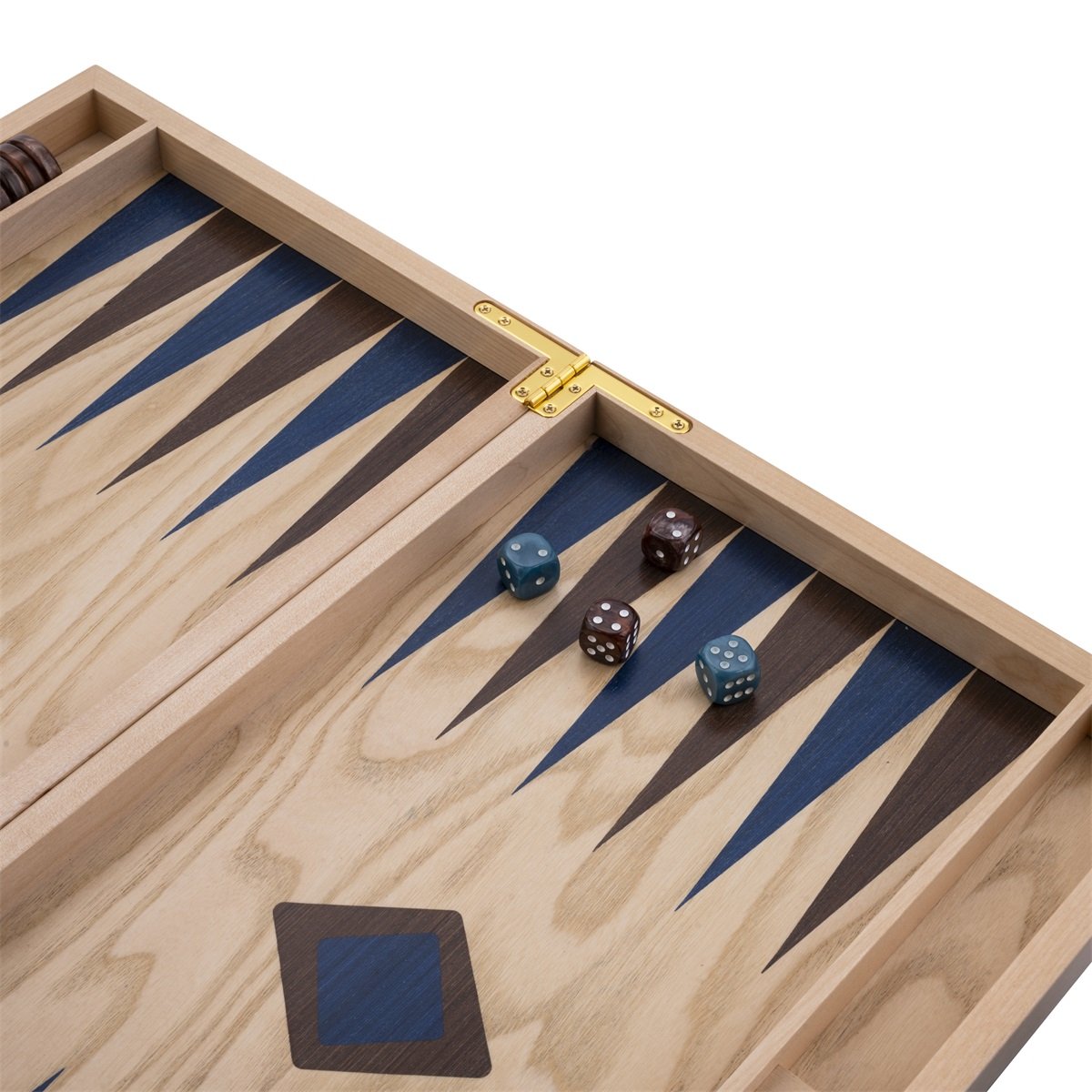 Backgammon Grande Azul y Marrón