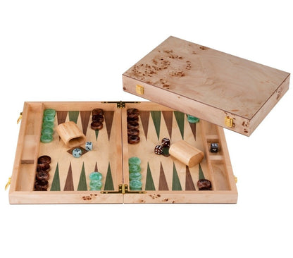 Backgammon Mediano Verde y Marrón