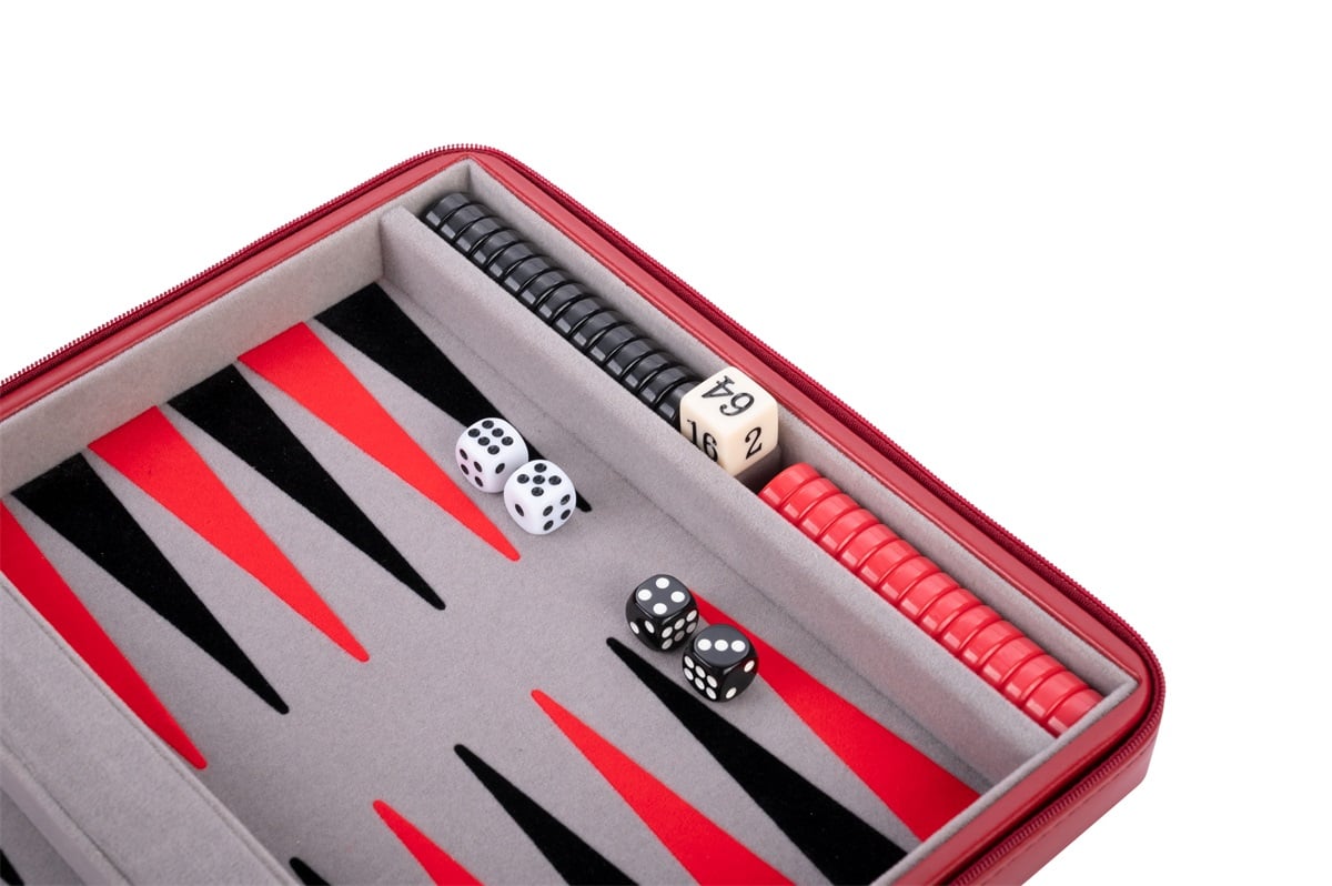 Backgammon Pequeño Rojo