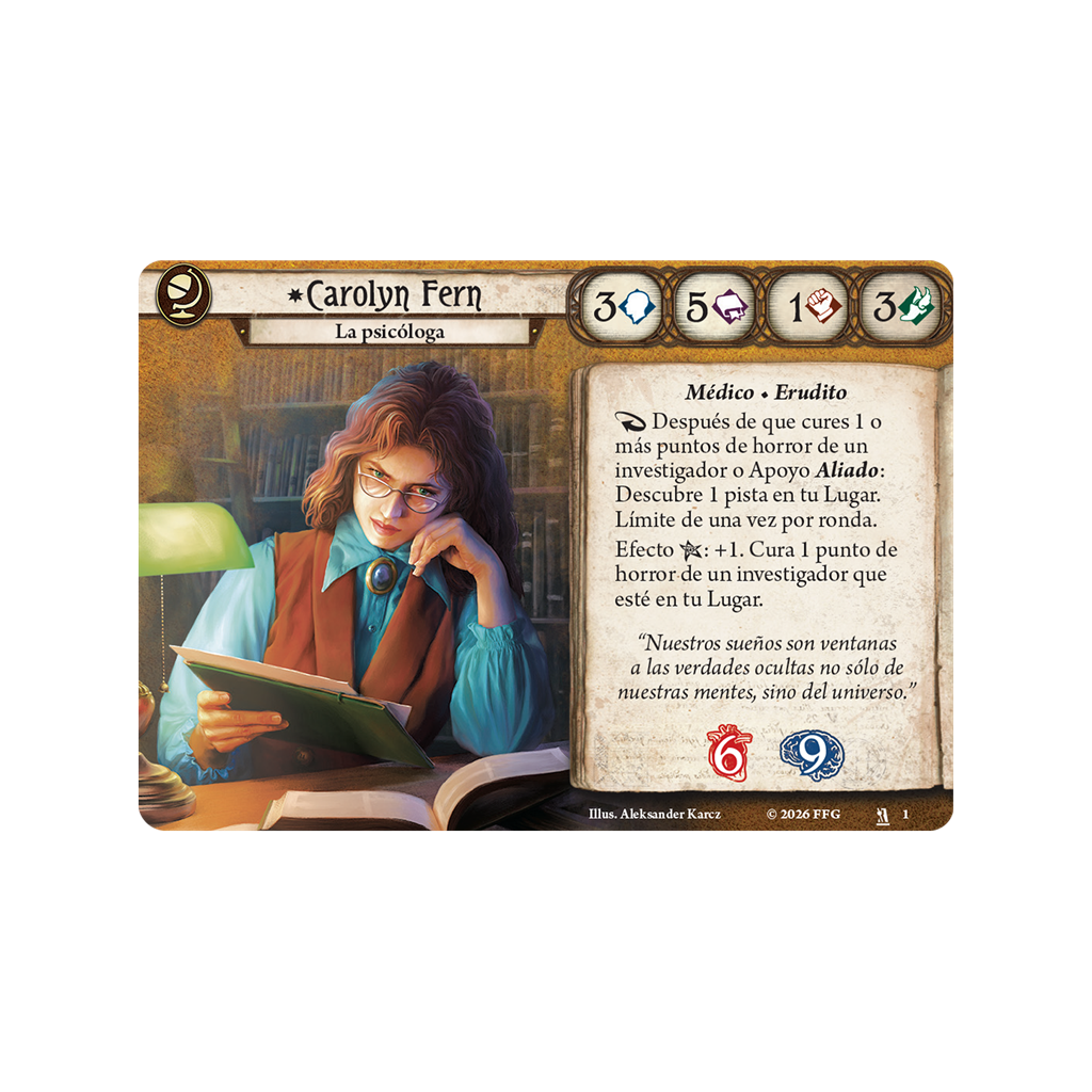Arkham Horror: Carolyn Fern Mazo de Investigador