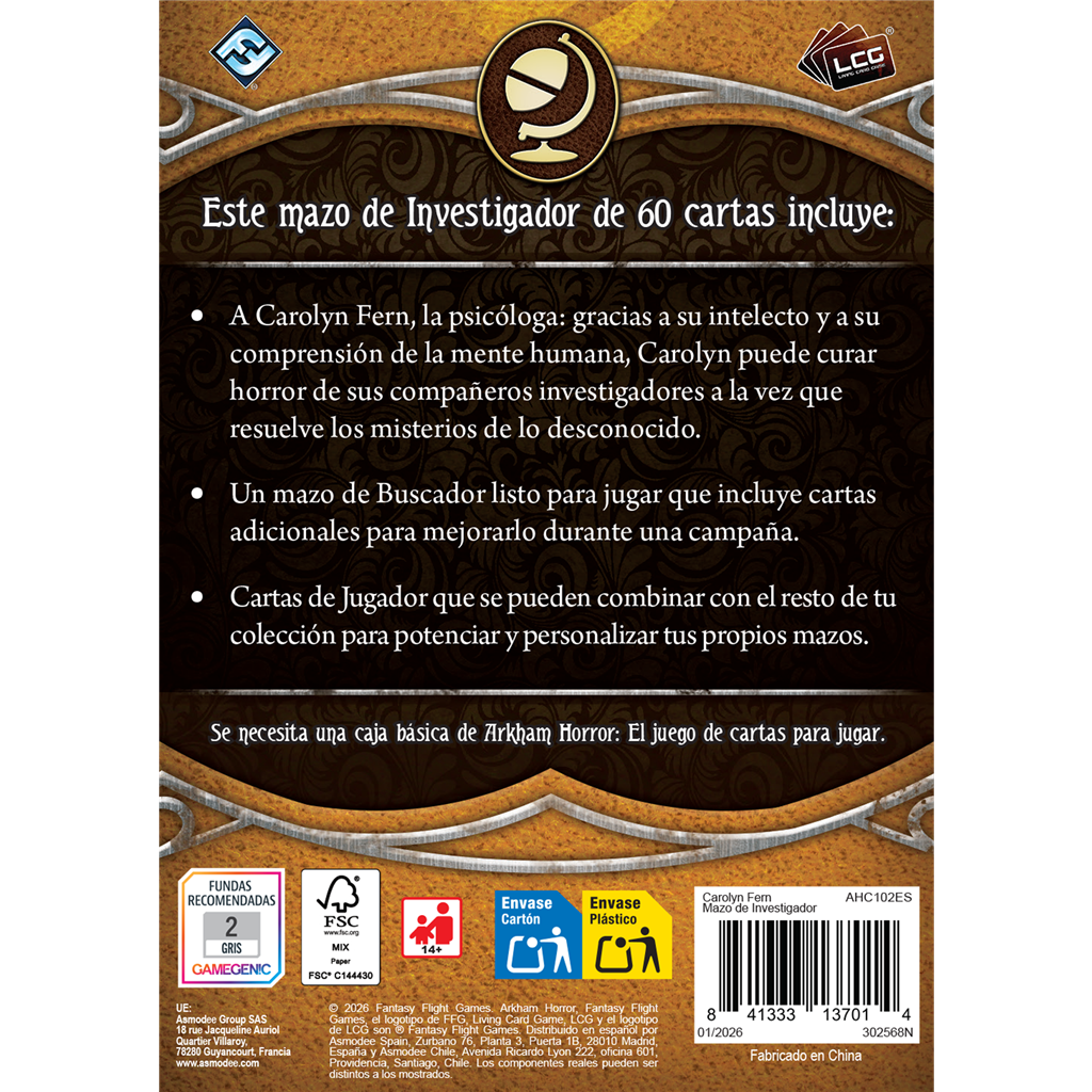 Arkham Horror: Carolyn Fern Mazo de Investigador