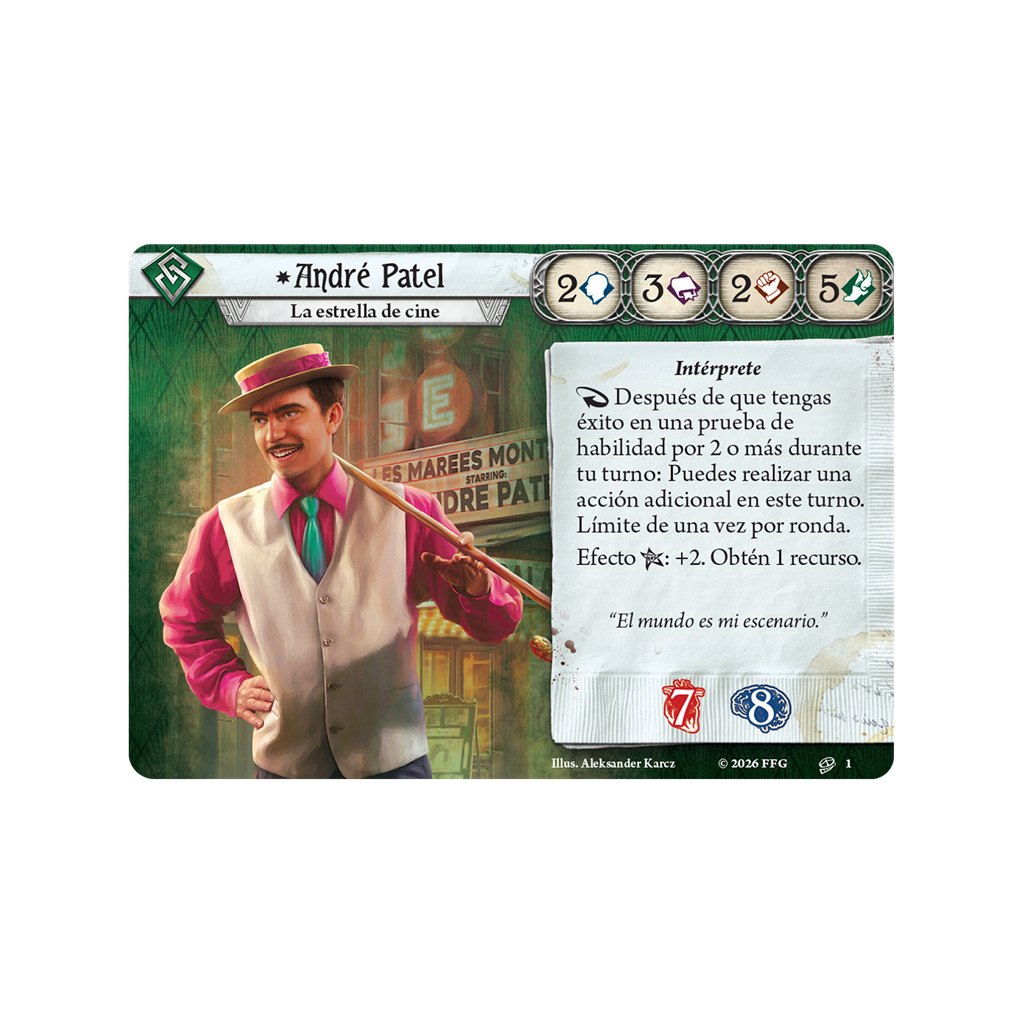 Arkham Horror: André Patel Mazo de Investigador
