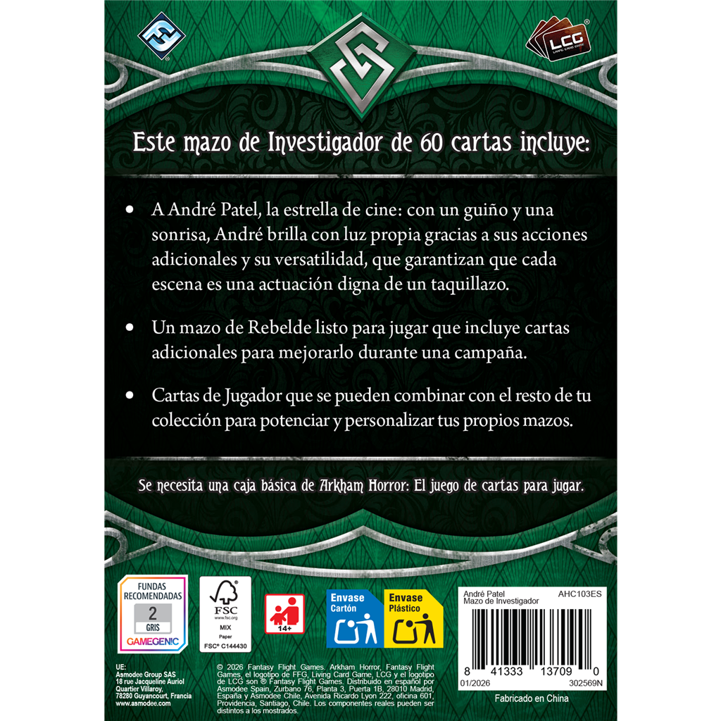 Arkham Horror: André Patel Mazo de Investigador