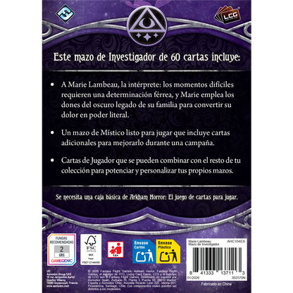 Arkham Horror: Marie Lambeau Mazo de Investigador