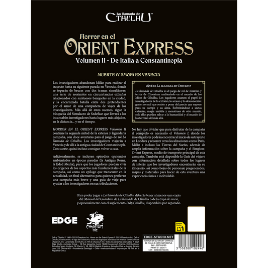 La Llamada de Cthulhu: Horror en el Orient Express Volumen 2